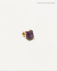 PD Paola 18ct Yellow Gold Plated Suki Charoite Earrings