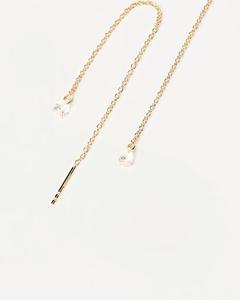 Pd Paola Earrings: PD Paola Yellow Gold Plated Waterfall Earrings