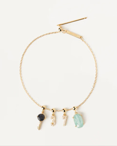 Pd Paola Bracelets: PD Paola 18ct Gold Plated Charms Bracelet