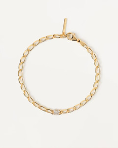 PD Paola 18ct Gold Plated Mini Letter M Bracelet