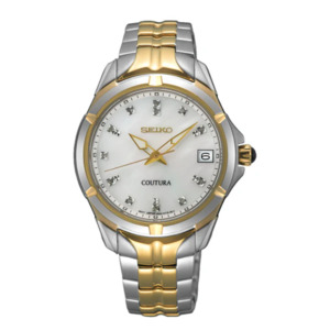Seiko Ladies Coutura Daywear Watch with Mother of Pearl and Diamond Dial
