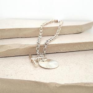 Silver Bracelets Bangles: Sterling Silver Sun and T-Bar Bracelet