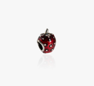 Evolve Sterling Silver Strawberry Playful Charm