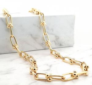 Elizabeths Edit: 9ct Yellow Gold Industrial Tiffany 55cm Chain