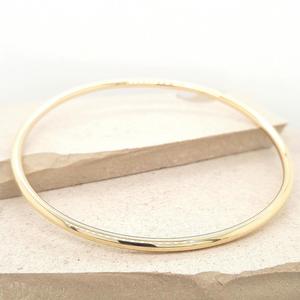 9ct Yellow Gold Full Round Plain Bangle