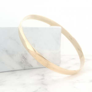 Gold Bangles: 9ct Yellow Gold 6mm Half Round Bangle