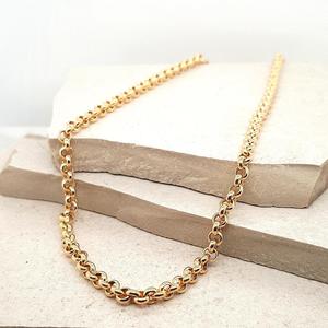 Gold Chains: 9ct Yellow Gold Hollow 3.8mm Rolo Chain
