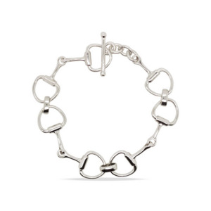 Sterling Silver Equestrian Horse Buckle Bracelet