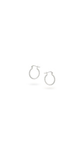 Sterling Silver Rope Hoop Earrings