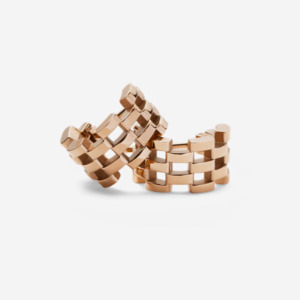 Daniel Wellington Jewellery: Daniel Wellington Rose Gold Plated Perfect Pair Link 5 Row Earrings