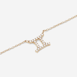 Daniel Wellington Gold Plated Zodiac Crystal Gemini Necklace