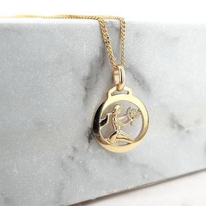 9ct Yellow Gold Zodiac Virgo Pendant