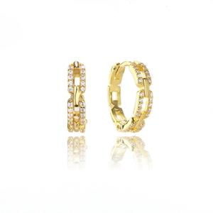 Boxing Day Sale Georgini: Georgini Gold Plated Goddess Link Hoop Earrings