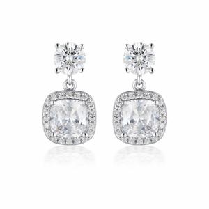 Georgini Sterling Silver Elsie Love is in the Air Drop Earrings