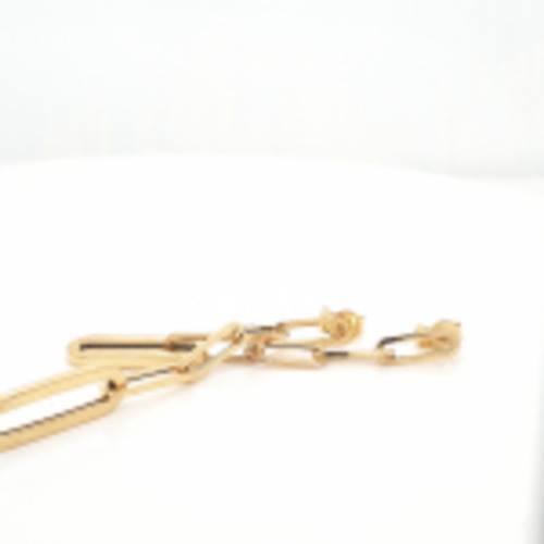 Boxing Day Sale Gold: 18ct Yellow Gold Oblong Drop Stud Earrings