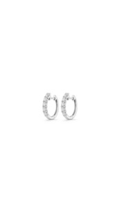 Earrings 2: Laboratory Grown Diamond Hoop Earrings in 9ct White Gold