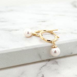 Pearl: 9ct Yellow Gold freshwater Pearl Drop Earrings