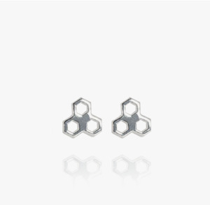 Gift Guide Under 50: Evolve Sterling Silver Mini Honeycomb Stud Earrings