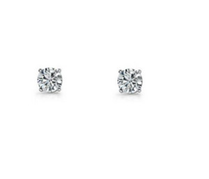 Gift Guide Under 50: Ellani Silver 3mm CZ 4 claw studs