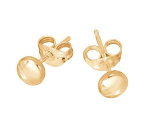 Gift Guide Under 150: 9ct Yellow Gold 5.8mm Flat Ball Stud Earrings