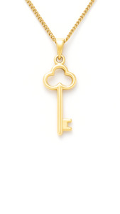 Key Pendant in 9ct Yellow Gold