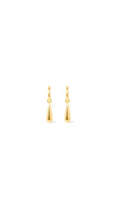 Gold Earrings: Tear Drop Hoop Earrings in 9ct Yellow Gold