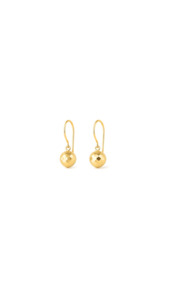Faceted Euroball Hook Earrings 9ct Yellow Gold