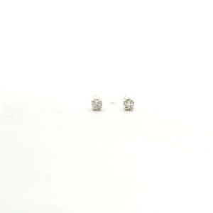 9ct White Gold Diamond 0.05ct Stud Earrings