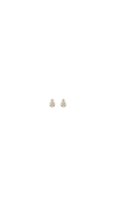 9ct Yellow Gold Bezel 0.50ct Pear Cut Laboratory Grown Diamond Stud Earrings