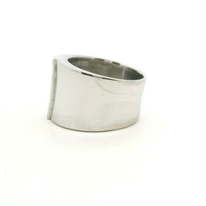 Estate Jewellery: Estate 18ct White Gold Channel Set Princess Cut Diamond Wide Band