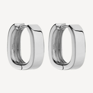 Najo Sterling Silver 5x17mm Elysium Hoop Earrings