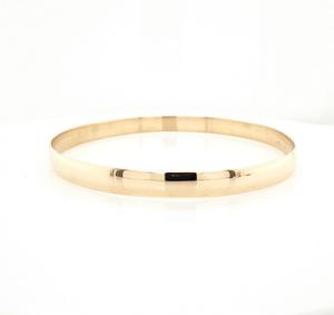Estate 9ct Yellow Gold Plain Bangle