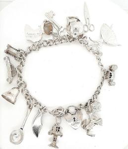 Estate Sterling Silver Charm Bracelet