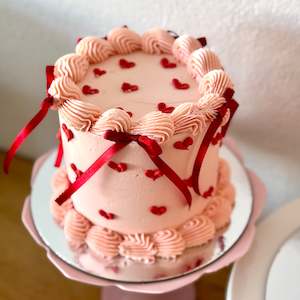 Mini hearts and ribbons Cake Class - $150.00 Saturday 1st November 1pm - 4pm