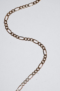 All: Silver Figaro Wide Chain Necklace