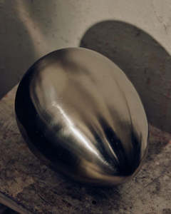 Silver Egg Sculpture