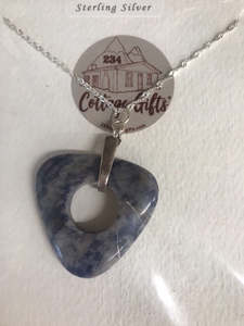 Sterling Silver Gemstone Necklace - Sodalite