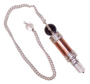 Special Crystal Pendulums: Copper - Amethyst/Quartz Pendulum