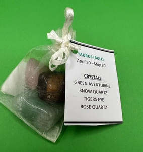 Taurus - Zodiac Crystal Pack with Header Card