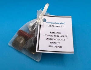 Zodiac Crystal Packs: Scorpio - Zodiac Crystal Pack with Header Card