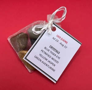 Leo - Zodiac Crystal Pack with Header Card