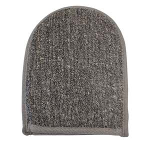 Bamboo Linen Bathroom Accessories: Bamboo & Linen Bath Mitt - Charcoal