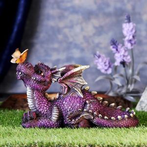 Nature's Kiss Purple Dragon Figurine 22.3cm