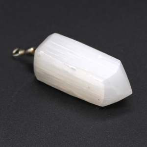 Selenite Pendants: Selenite Obelisk Pendant