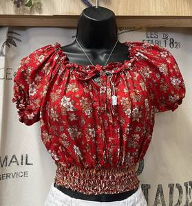 Tops: Top - Red Floral