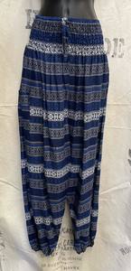 Blue Fair Isle Print Pants