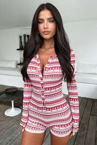 Playsuits 1: Noelle Romper - Red