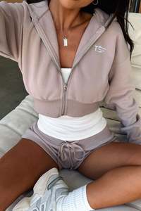 Outerwear: Kaztek Cropped Jacket - Mocha