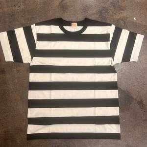 Jackets: Heavyweight Border Tee Black & Off White