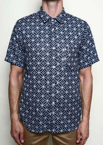 Shirts: Indigo Dyed 'Shippo' Oxford Shirt